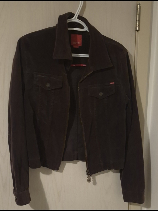 Esprit Jackets & Blazers - Esprit Brown Corduroy Zip-Up Jacket (S)